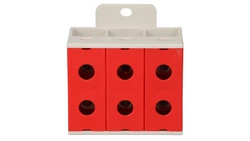 Złączka szynowa 3-torowa 35mm2 czerwona ZGX-3x35 czerwona ENE-00181