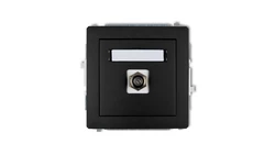 DECO Gniazdo antenowe pojedyncze typu F (SAT) pozłacany czarny mat 12DGF-1.1