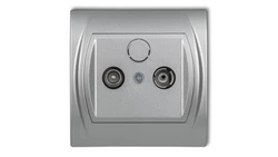 LOGO Gniazdo antenowe RTV końcowe 2dB srebrny metalik 7LG2K