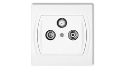 LOGO Gniazdo antenowe RTV-SAT końcowe 1,5dB biały LGS