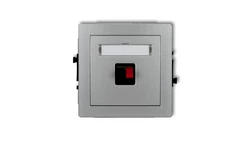 DECO Gniazdo głośnikowe pojedyncze srebrny metalik 7DGG-1