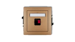 DECO Gniazdo głośnikowe pojedyncze złoty metalik 8DGG-1