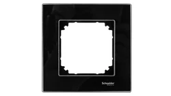 Merten M-Elegance Ramka pojedyncza szklana onyks czarny MTN404103