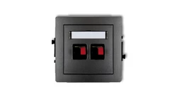 DECO Gniazdo głośnikowe podwójne grafitowy 11DGG-2