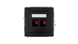 DECO Gniazdo głośnikowe podwójne czarny mat 12DGG-2