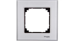 Merten M-Elegance Ramka pojedyncza szklana diamentowy srebrny MTN4010-3260