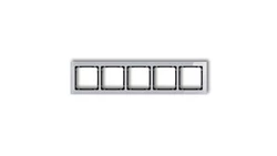 DECO Ramka pięciokrotna - efekt szkła (ramka: szara spód: czarny) szary 15-12-DRS-5