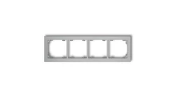 DECO Ramka poczwórna srebrny metalik 7DR-4