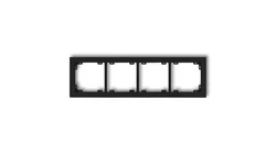DECO Ramka poczwórna czarny mat 12DR-4