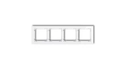 DECO Ramka poczwórna - efekt szkła (ramka: biała spód: biały) biały 0-0-DRS-4