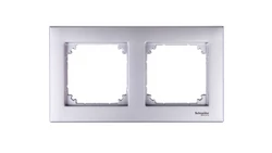 Merten M-Plan Ramka podwójna aluminium MTN486260