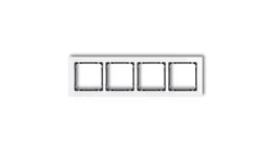 DECO Ramka poczwórna - efekt szkła (ramka: biała spód: grafitowy) biały 0-11-DRS-4