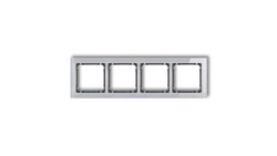 DECO Ramka poczwórna - efekt szkła (ramka: szara spód: grafitowy) szary 15-11-DRS-4