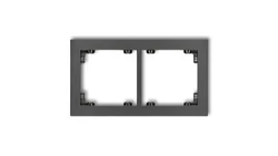 DECO Ramka podwójna grafitowy 11DR-2
