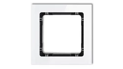 DECO Ramka podwójna - efekt szkła (ramka: biała spód: czarny) biały 0-12-DRS-2