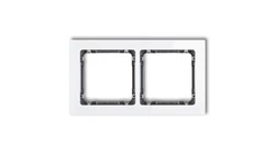 DECO Ramka podwójna - efekt szkła (ramka: biała spód: grafitowy) biały 0-11-DRS-2