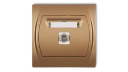 LOGO Gniazdo antenowe pojedyncze typu F (SAT) złoty metalik 8LGF-1