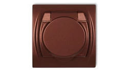 LOGO Gniazdo bryzgoszczelne z/u (klapka brązowy metalik) brązowy metalik 9LGPB-1zp