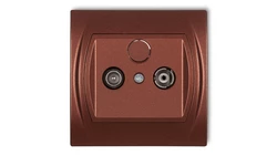 LOGO Gniazdo antenowe RTV końcowe 2dB brązowy metalik 9LG2K