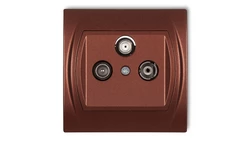 LOGO Gniazdo antenowe RTV-SAT końcowe 1,5dB brązowy metalik 9LGS