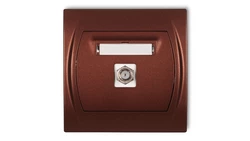 LOGO Gniazdo antenowe pojedyncze typu F (SAT) brĄzowy metalik 9LGF-1