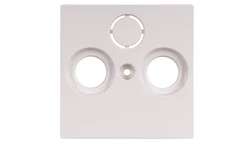 Merten System M Płytka centralna podwójna/potrójna gniazda antenowego TV/SAT biel polarna MTN296719