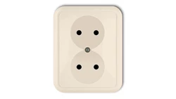 LIZA Gniazdo podwójne b/u beżowy 1GPT-2