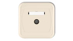 LIZA Gniazdo antenowe pojedyncze TV beżowy 1GTV-1L