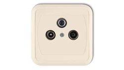 LIZA Gniazdo antenowe RTV-SAT końcowe multimedialne (Internet) beżowy 1GAS-1LM