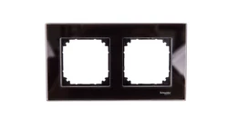 Merten M-Elegance Ramka podwójna szklana onyks czarny MTN404203