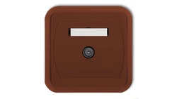 LIZA Gniazdo antenowe pojedyncze TV brĄzowy 4GTV-1L