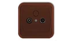 LIZA Gniazdo antenowe RTV końcowe 2dB brązowy 4GAK-1L