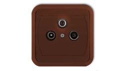 LIZA Gniazdo antenowe RTV-SAT końcowe 1,5dB brązowy 4GAS-1L