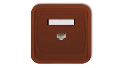 LIZA Gniazdo komputerowe pojedyncze 1xRJ45, kat. 5e, 8-stykowe brązowy 4GLK-1