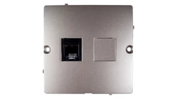 Simon Basic Gniazdo telefoniczne pojedyncze RJ11 satynowe BMTF1.02/29