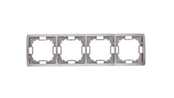 Simon Basic Standard Ramka poczwórna uniwersalna stal inox BMR4/21