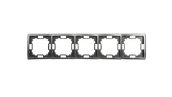 Simon Basic Standard Ramka pięciokrotna uniwersalna stal inox BMR5/21