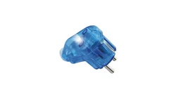 Wtyczka kątowa z/u Uni-Schuko 16A 250V podświetlana rozbieralna niebieska WT-16U/S-V NIEB