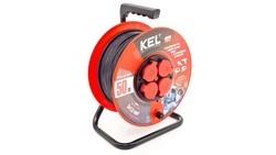 Przedłużacz bębnowy PROFESSIONAL LINE 50m H05RR-F 3x1,5 4xGS /+termik/ 16A IP44 czarny