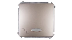 Simon Basic Łącznik schodowy z podświetleniem, szybkozłącza, satynowy BMW6L.01/29