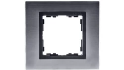 Simon 82 Ramka pojedyncza kamień stal grafitowa/ ramka pośrednia grafit 82817-38