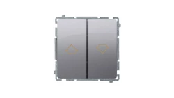 Simon Basic Przycisk żaluzjowy stal inox BMZ1.01/21