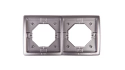 Simon Basic Standard Ramka bryzgoszczelna podwójna z uszczelką IP44 stal inox BMR2B/21