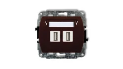 TREND Gniazdo podwójne 2xUSB-AA 3.0 brązowy 4GUSB-6