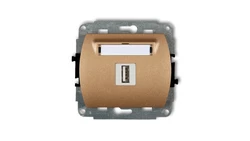 TREND Gniazdo pojedyncze USB-AA 3.0 złoty metalik 8GUSB-5