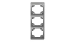 LOGO Ramka pionowa potrójna srebrny metalik 7LRV-3