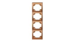 LOGO Ramka pionowa poczwórna złoty metalik 8LRV-4