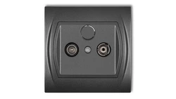 LOGO Gniazdo abonenckie RTV końcowe 2dB grafitowy 11LG2K