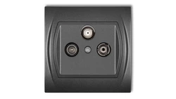 LOGO Gniazdo abonenckie RTV-SAT końcowe 1,5dB grafitowy 11LGS