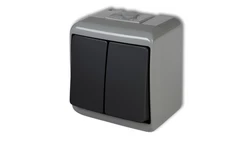 JUNIOR Łącznik świecznikowy podświetlany popielaty / grafitowy 30WHE-2L